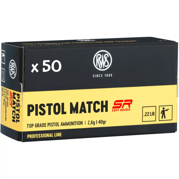 RWS .22LR PISTOL MATCH SR 2.6G 40GR BTE50