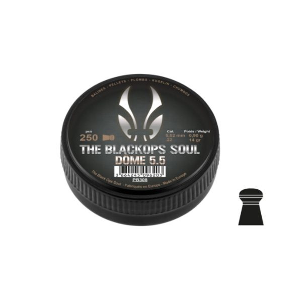 Boîte de 250 Plombs The Black Ops Soul DOME Cal 5.5