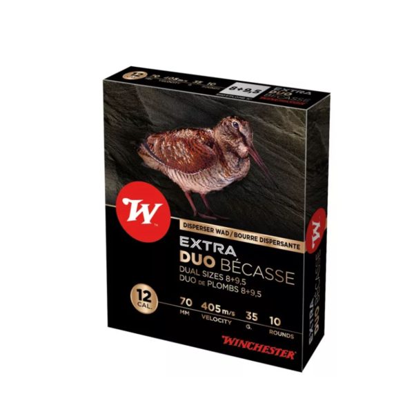 Cartouches Winchester Extra Duo Bécasse 12/70 n°8 + 9.5
